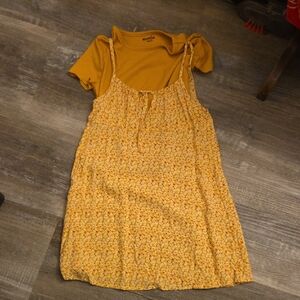 Yellow Floral Kids Dress